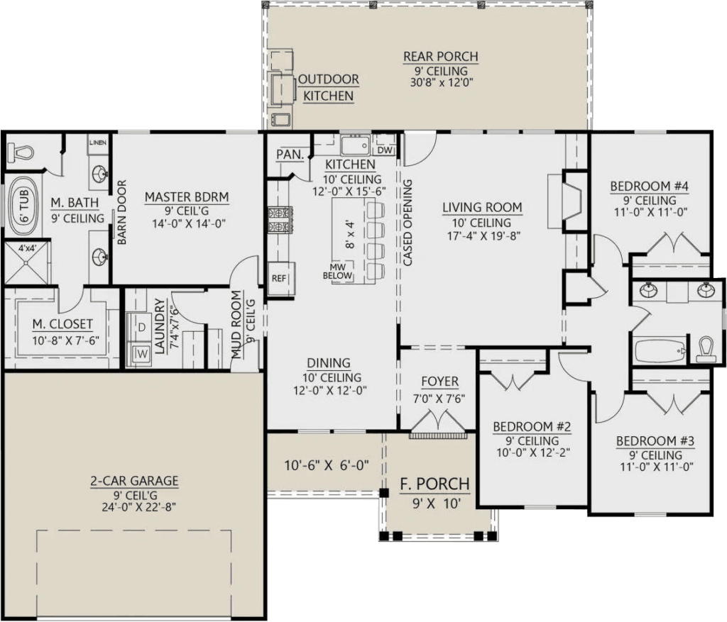 Floor plans for a custom built home